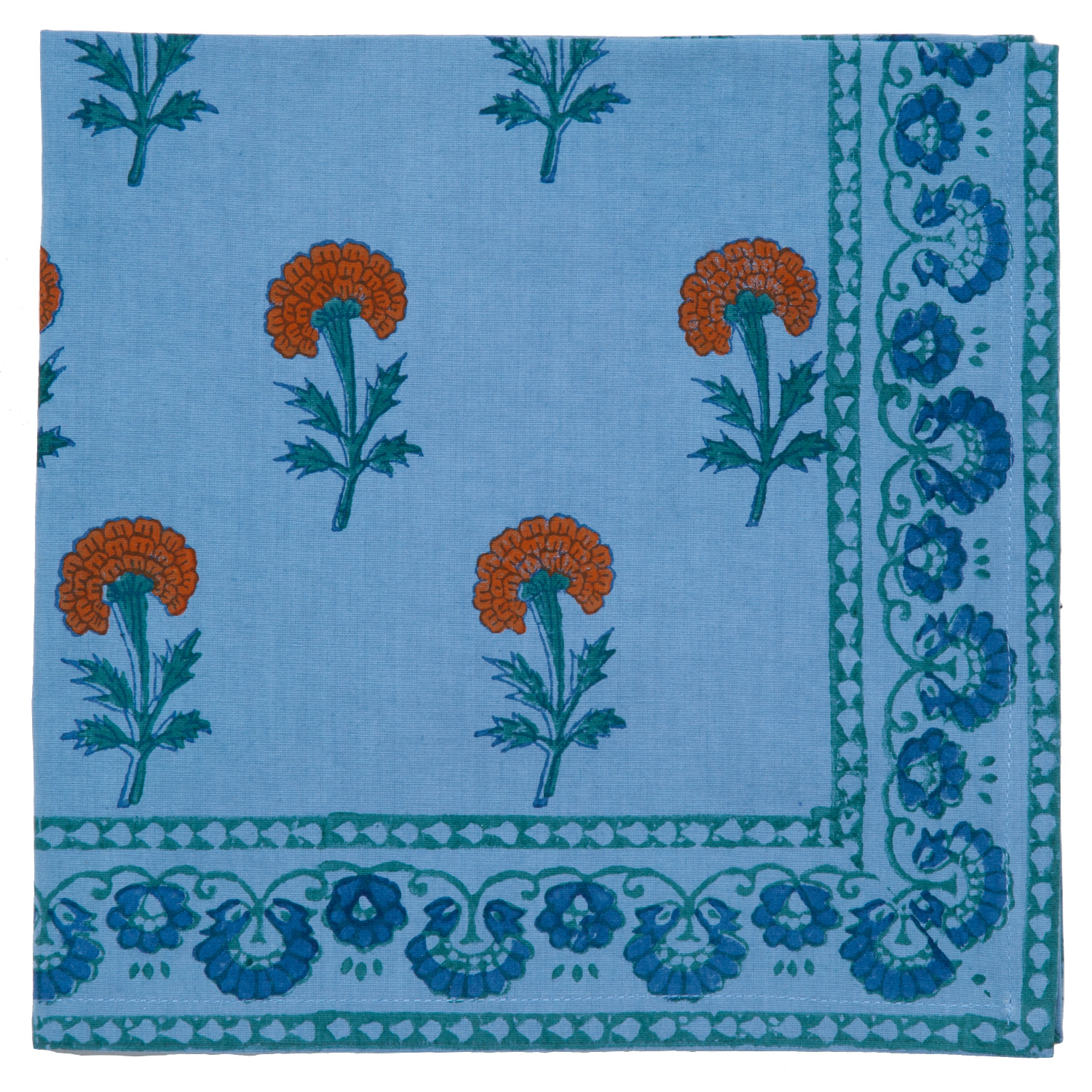 Marigold Napkin - Blue/Orange (Set of 2)